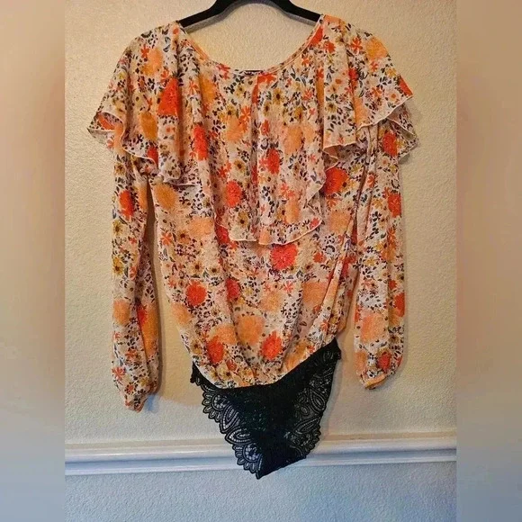 Intimately Free People Bodysuit Top Women’s Size XS Floral ~ Say It To Me - Picture 8 of 12